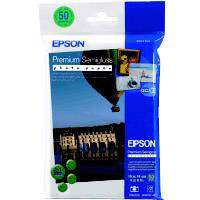 Epson 10x15 Premium Semigloss Photo Paper. 50sheet. incl. display + 5 extra (C13S041765BH)